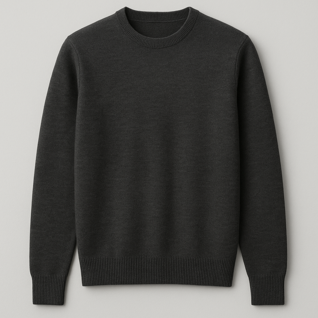 Merino Crew Sweater on a neutral background
