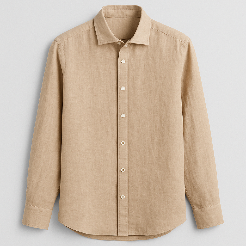 Coastal Linen Shirt on a neutral background